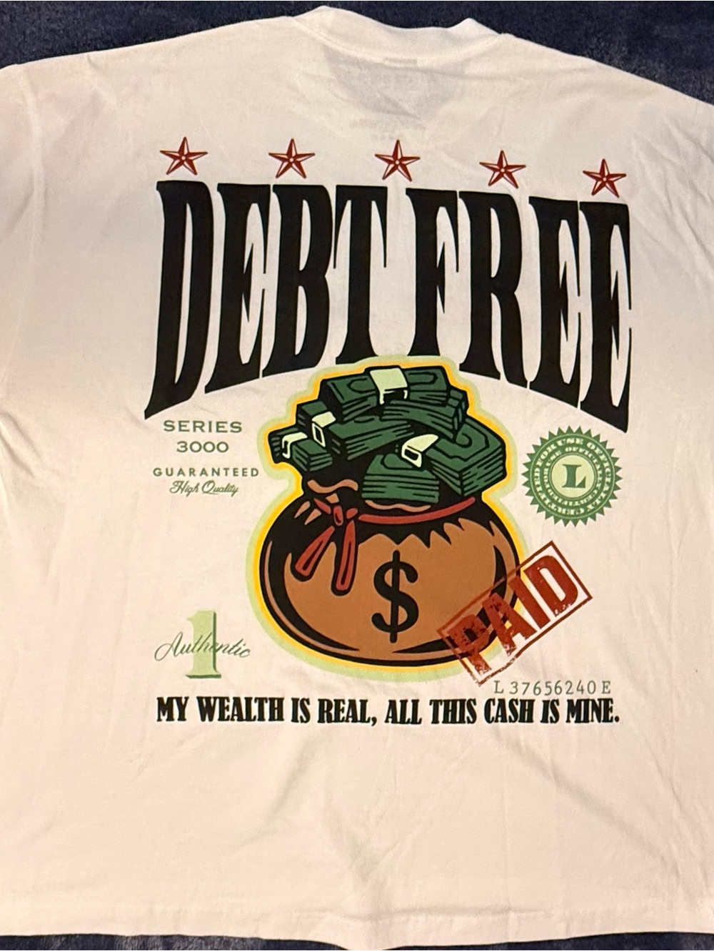 Debt Free Graphic Tee - White - Picture 2 of 3